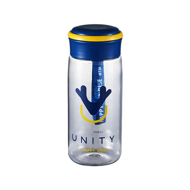 Leak-Proof Cup Lid With Handle Direct-Drinking Plastic Water Bottle Student Gift