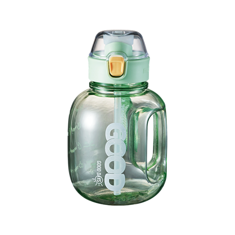 Space-Themed Summer Outdoor Plastic Straw Water Bottle Ton Bucket