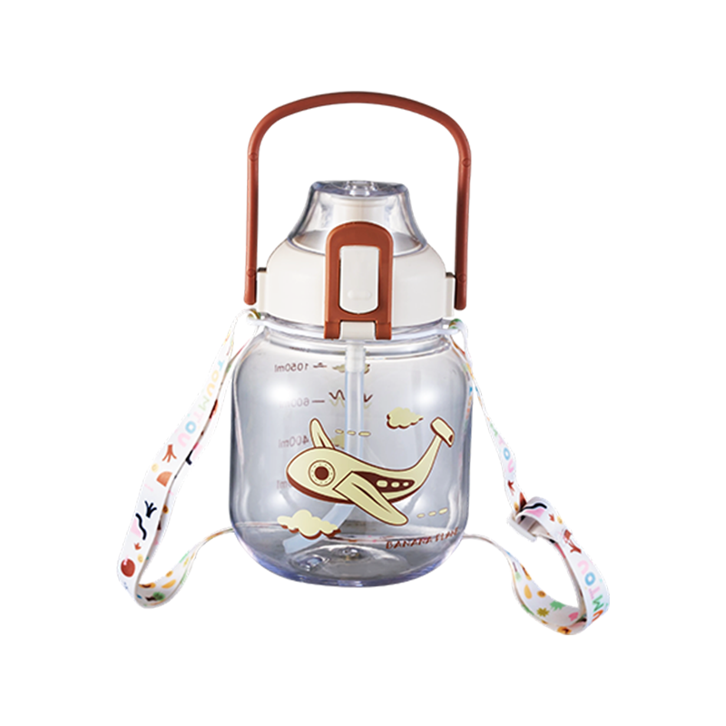 Straw Plastic Water Bottle with a reusable design, drinking straw, secure lid, and practical shape for everyday hydration at work, home, or outdoors.